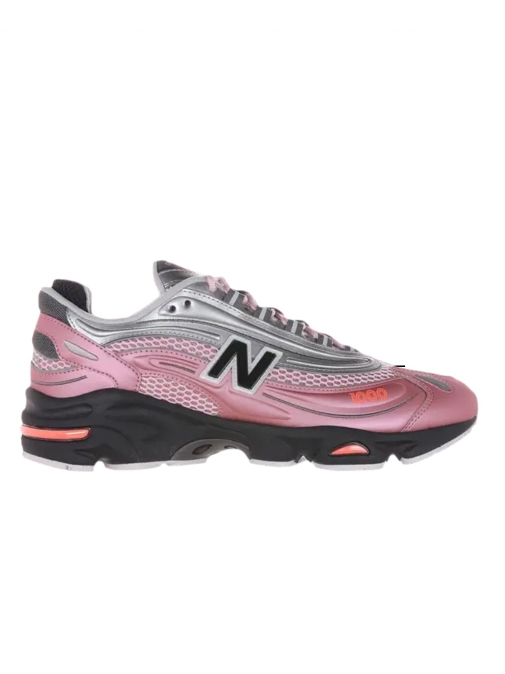 New Balance Pink Metallic & Silver Running Sneakers